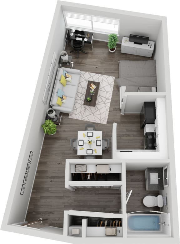 Floor Plans of Southgate Apartments in Southgate, MI